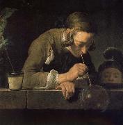 Jean Baptiste Simeon Chardin Blowing bubbles juvenile oil painting artist